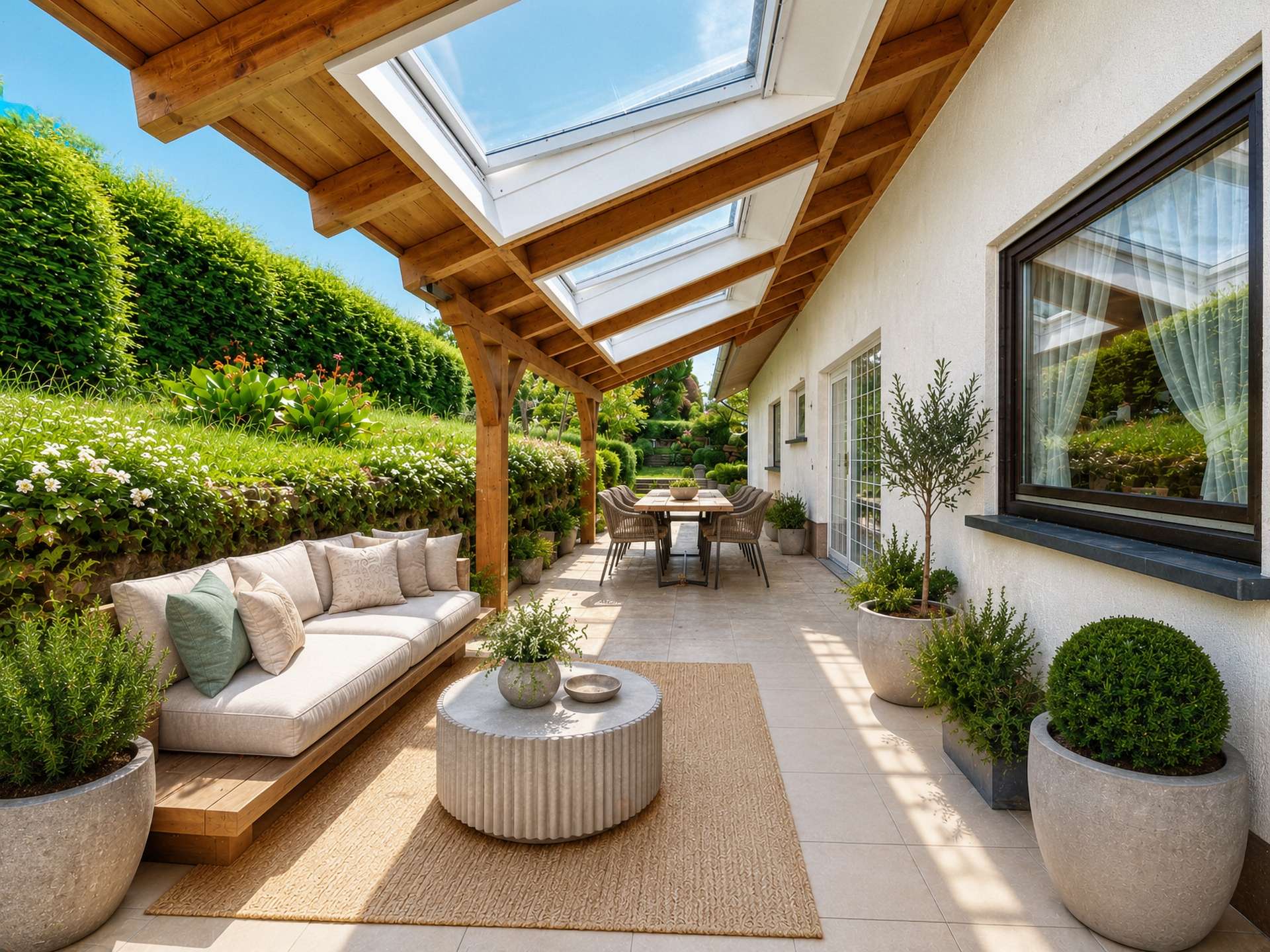Überdachte Terrasse OG Vision mit Bilder