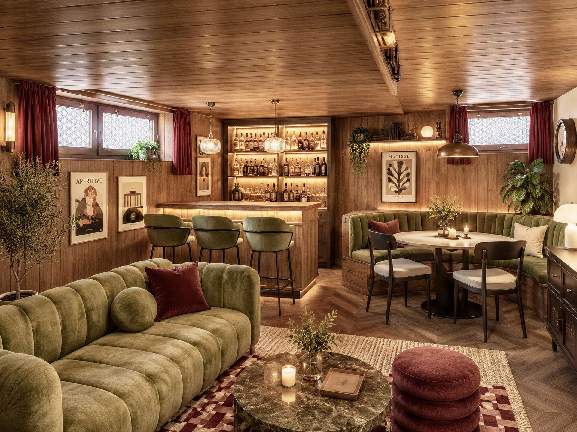 Wohnzimmer mit Bar