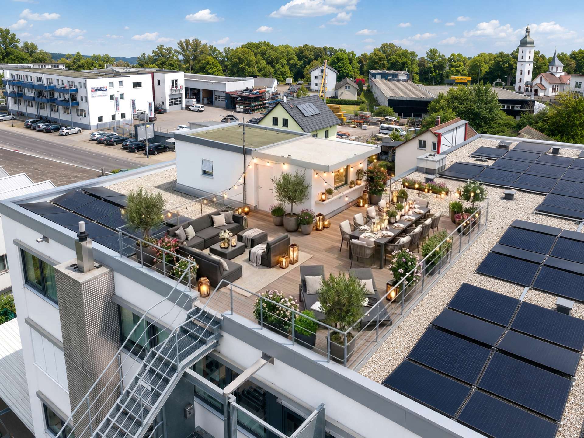 Dachterrasse Vision - Mitarbeiter Meeting