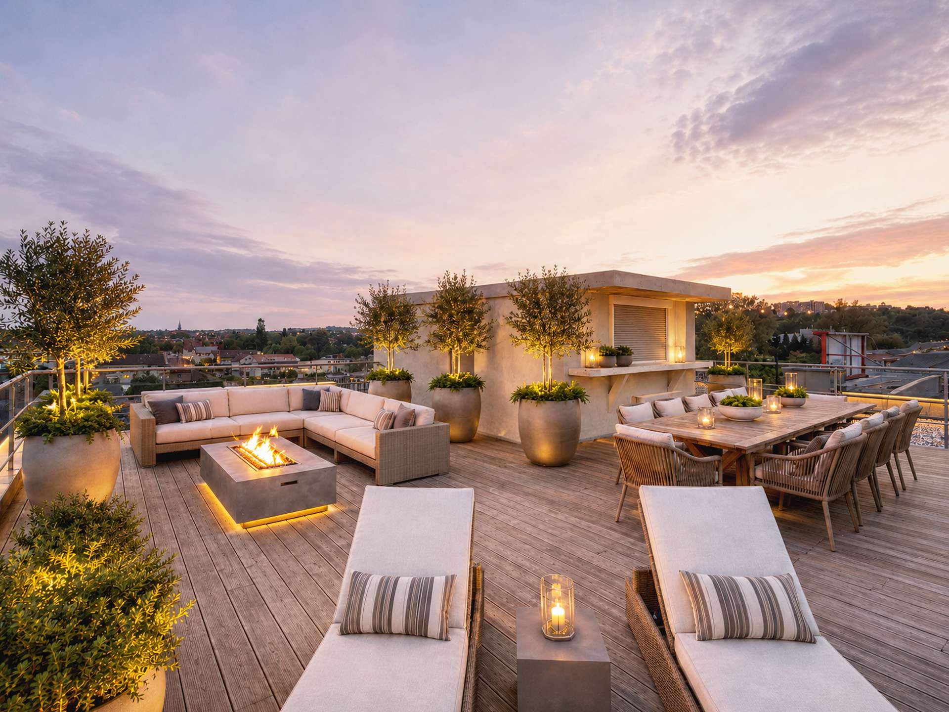 Dachterrasse, Vision - Nighttime