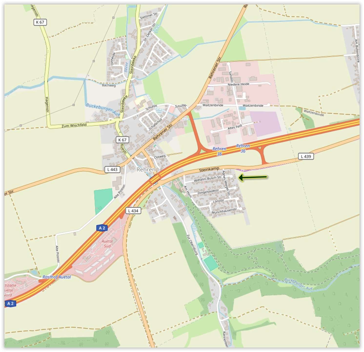 Lageplan im Ort