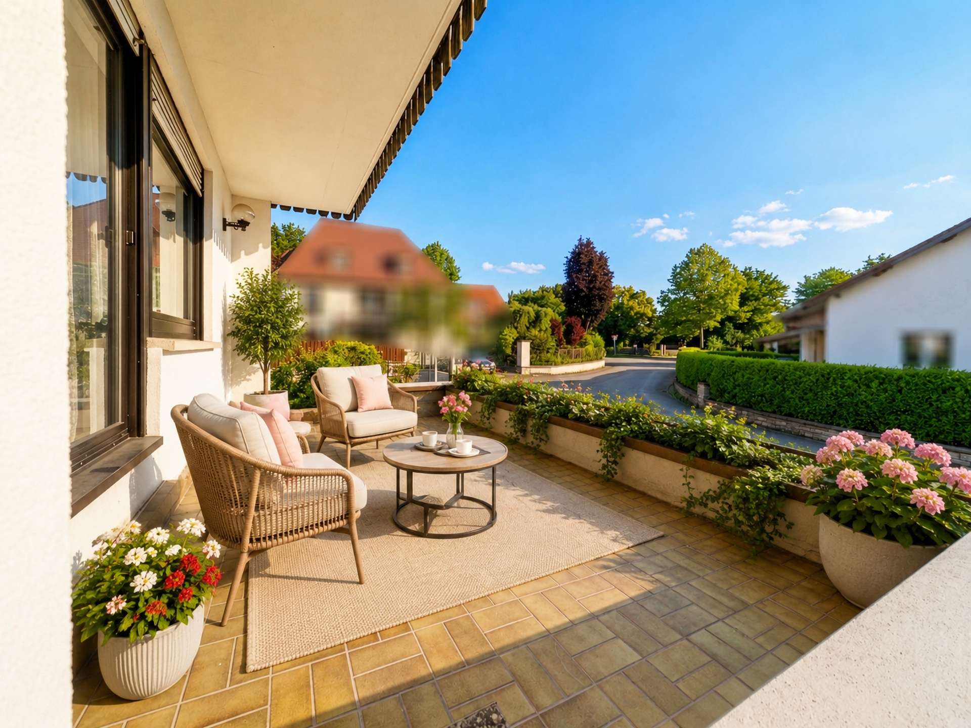 Vision Terrasse mit Möbel